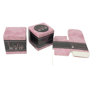 Rose color  small glossy lamination custom 3g lip scrub packaging  paper box